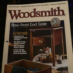 🎉5/$10🎉 Woodsmith magazine vol 21 number 121 February 1999 bow front end table